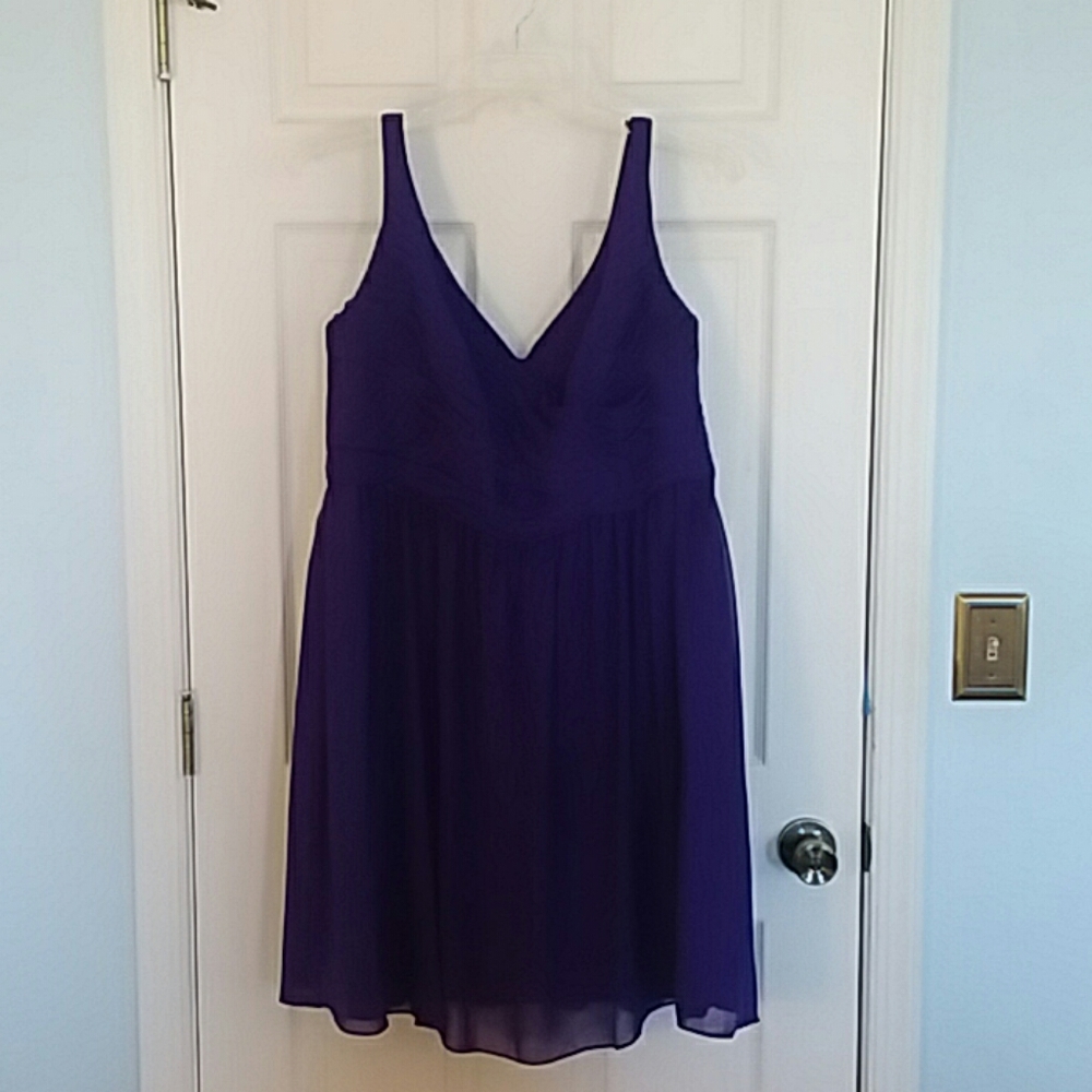 Purple formal cocktail dress